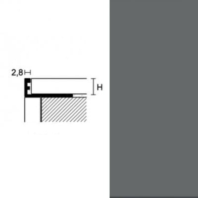 Plinta PROFILPAS, 88415 ZV/11 COLOUR-COATED ALUMINIUM GREY 2.7 ml