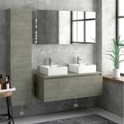 CORP SUSPENDAT CU OGLINDA SI 3 USI SPACE 120, 120X13X75 cm