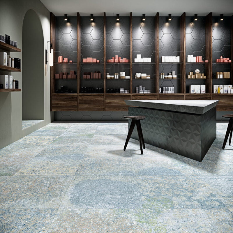 Gresie APARICI, BOHEMIAN BLUE NATURAL 99.55X99.55, G-3268, mp/cutie 0.991