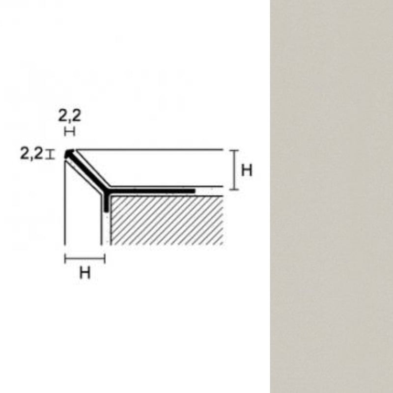 Profil decorativ PROFILPAS, 95192 IPV/11 COLOUR-COATED ALUMINIUM BEIGE 2.7 ml