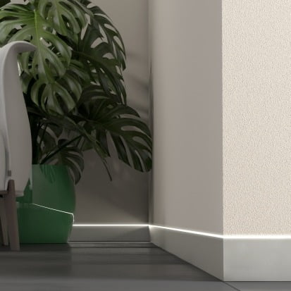 Plinta PROFILPAS, 78560 88/I6L/A/6 ALUMINIUM INSERT FOR LED LIGHT COLOUR-COATED MATT WHITE RAL 9010 2.0 ml Plinta PROFILPAS, 78560 88/I6L/A/6 ALUMINIUM INSERT FOR LED LIGHT COLOUR-COATED MATT WHITE RAL 9010 2.0 ml