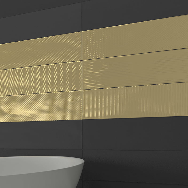 Faianta WOW, GRADIENT DECOR GOLD MATT 7.5X30