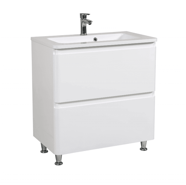 Mobilier pe pardoseala cu lavoar inclus, 60 cm, Accent alb Mobilier pe pardoseala cu lavoar inclus, 60 cm, Accent alb