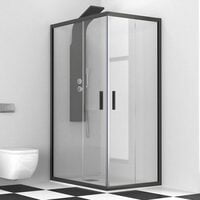 CABINA DUS EFE 100 NERO, SQUARE, 90X90X190 CABINA DUS EFE 100 NERO, SQUARE, 90X90X190