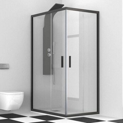CABINA DUS EFE 100 NERO, SQUARE, 80X120X190