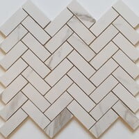 MOZAIC HERRINGBONE ANIMA CALACATTA 2.5X7 (plasa de 26x30 cm)