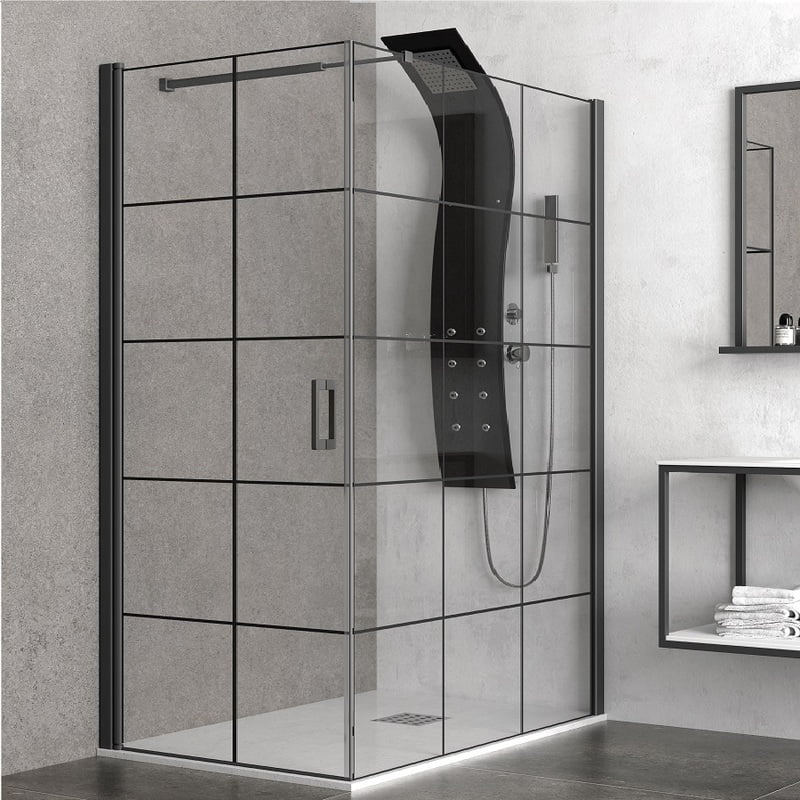 CABINA DUS KARAG, NERO PIVOT&FREE 1, 90X200 CABINA DUS KARAG, NERO PIVOT&FREE 1, 90X200