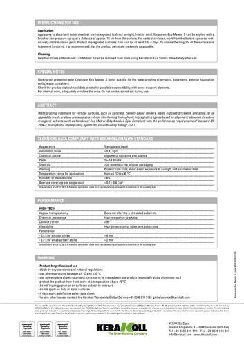 IMPREGNANT HIDROFUG KERAKOVER ECO METEOR S, 20012, 15l - kerakoll IMPREGNANT HIDROFUG KERAKOVER ECO METEOR S, 20012, 15l - kerakoll