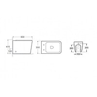 Vas WC STATIV KARAG, LT 003D, CU CAPAC SOFT-CLOSE INCLUS