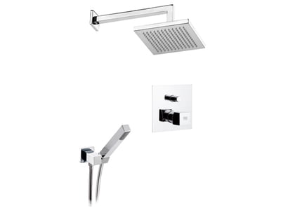 S093S02 SQ SHOWER SET W/BUILT-IN MIX W/DIVERTER