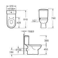 SET VAS WC STATIV KARAG, AMFIPOLIS TR126, CU REZERVOR SI CAPAC INCLUS