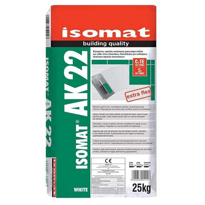 Adeziv Isomat adeziv flexibil alb AK22, 25kg Adeziv Isomat adeziv flexibil alb AK22, 25kg