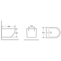 Bideu suspendat KARAG, LT-046F-MB, NEGRU MAT Bideu suspendat KARAG, LT-046F-MB, NEGRU MAT