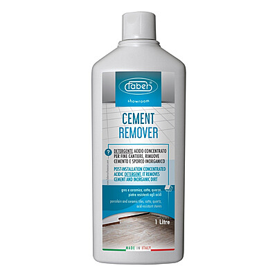 Solutie de curatat gresie FABER, CEMENT REMOVER, pentru indepartarea rezidurilor de ciment, lipici, vopsea, mortar, tencuială, 1L, SR0100003