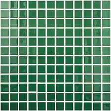Mozaic VIDREPUR, SOLID COLORS VERDE OSCURO MALLA 602, 25X25MM, mp/cutie 2