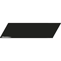 Faianta EQUIPE, CHEVRON WALL BLACK MATT LEFT 18.6x5.2, 23357, mp/cutie 0.5