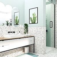 GRESIE TIP TERAZZO, GOBI BLANCO MATE 60X120, mp/cutie 1.44 GRESIE TIP TERAZZO, GOBI BLANCO MATE 60X120, mp/cutie 1.44