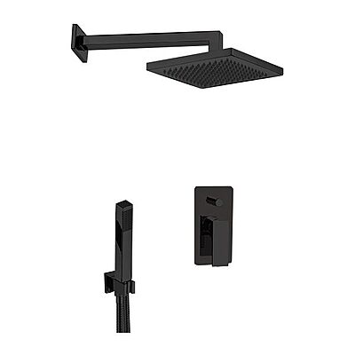Set REMER, SISTEM DE DUS INGROPAT ABSOLUTE AU09S02O20CFP brushed black chrome