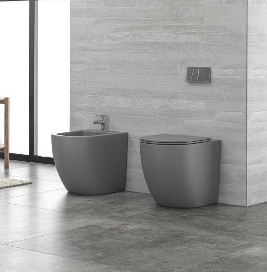 Vas WC STATIV KARAG, MILOS LT-2141D-RMDG GRI MAT, CU CAPAC SOFT CLOSE LT-046E-NG INCLUS Vas WC STATIV KARAG, MILOS LT-2141D-RMDG GRI MAT, CU CAPAC SOFT CLOSE LT-046E-NG INCLUS