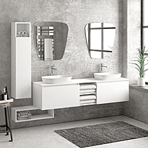 MOBILIER BAIE KARAG, SPACE 175 (175x45x46.2) + BLAT SOLID SOFT SURFACE + 2 SERTARE