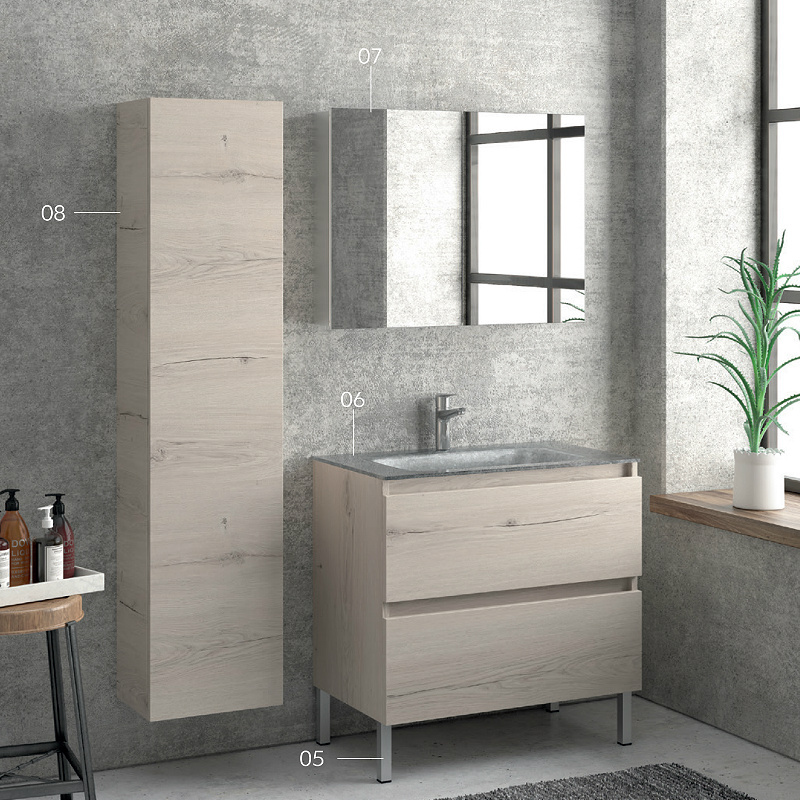 Set mobilier baie KARAG, TODAY 80, melamina, TO80MTM, 800x455x645 mm Set mobilier baie KARAG, TODAY 80, melamina, TO80MTM, 800x455x645 mm