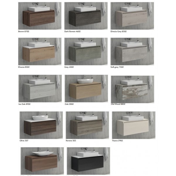 Set mobilier baie KARAG, KEA80, laccato, KEB80L, 800x450x250 mm