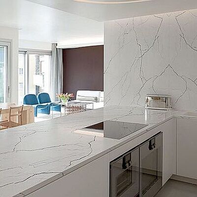 Gresie/faianta subtire, STATUARIO VENA PICCOLA POLISHED 3000 x 900 x 5+ mm, porcelain tile