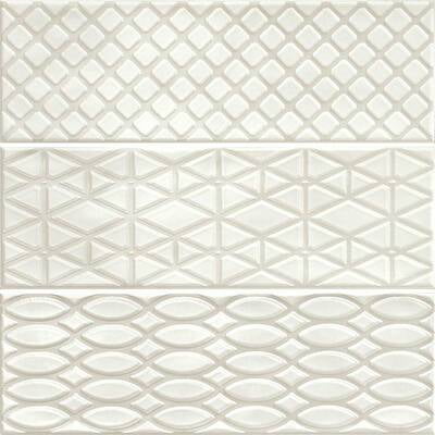 Faianta RAGNO by MARAZZI, BRICK GLOSSY DECOR GREY 10x30, R4KT, buc/cutie 6