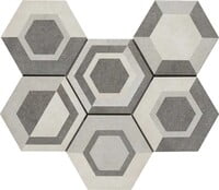 Gresie hexagonala RAGNO by MARAZZI, REWIND DECORO GEOMETRICO FREDDI 21x18.2, R4DT, mp/cutie 0.46 Gresie hexagonala RAGNO by MARAZZI, REWIND DECORO GEOMETRICO FREDDI 21x18.2, R4DT, mp/cutie 0.46