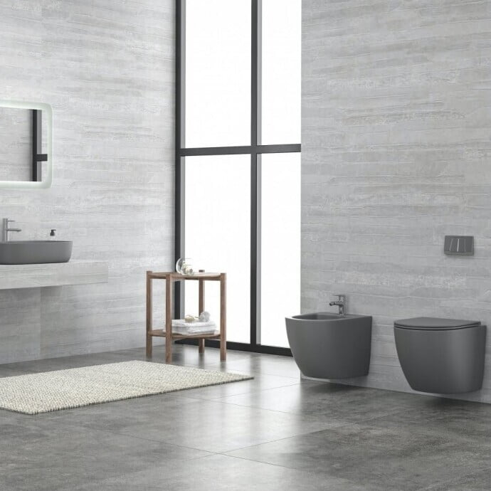 Vas WC SUSPENDAT KARAG, MILOS LT-046E-NRMDG GRI MAT, CU CAPAC SOFT CLOSE LT-046E-NG INCLUS Vas WC SUSPENDAT KARAG, MILOS LT-046E-NRMDG GRI MAT, CU CAPAC SOFT CLOSE LT-046E-NG INCLUS