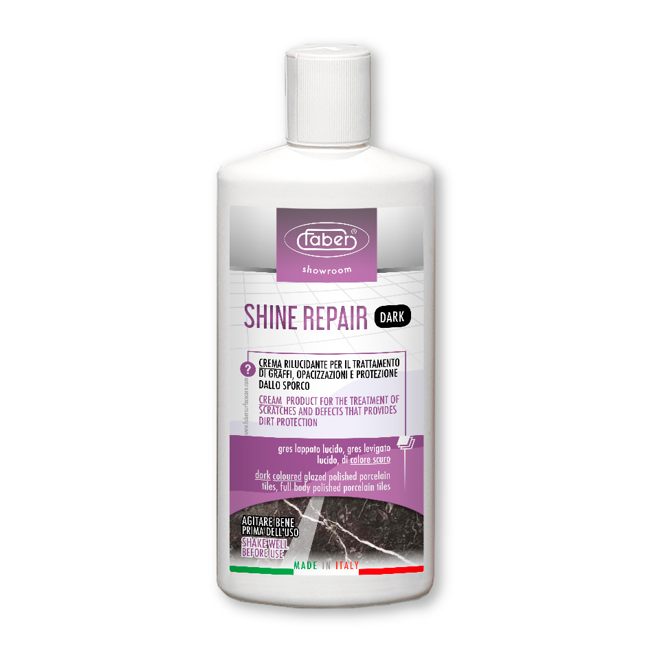 Solutie de curatat gresie FABER, SHINE REPAIR DARK, 250 ml, SR0500028, pentru repararea zgarieturilor de pe suprafete lucioase