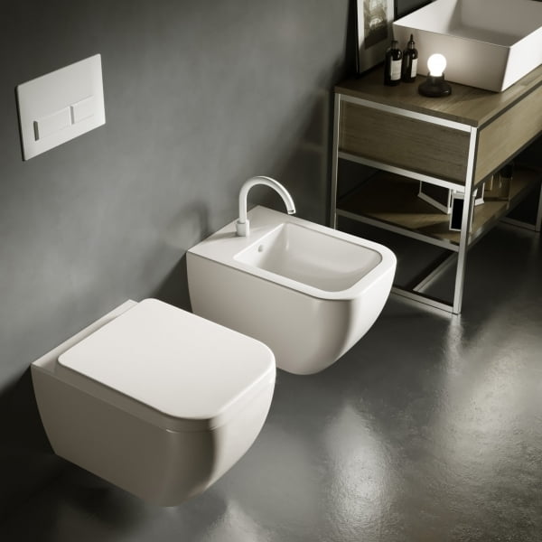 Vas WC SUSPENDAT HATRIA, BIANCA Y1X401, CU CAPAC SOFT CLOSE Y1VB01 INCLUS Vas WC SUSPENDAT HATRIA, BIANCA Y1X401, CU CAPAC SOFT CLOSE Y1VB01 INCLUS