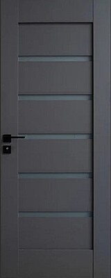 Usa de interior JYA006, MDF, 40 mm, toc reglabil, anthracite 80X200, feronerie neagra inclusa