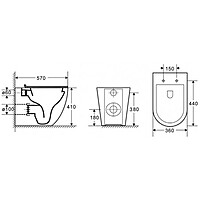 Vas WC STATIV KARAG, MILOS LT-2141D-RMDG GRI MAT, CU CAPAC SOFT CLOSE LT-046E-NG INCLUS